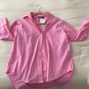 Zara pink button down